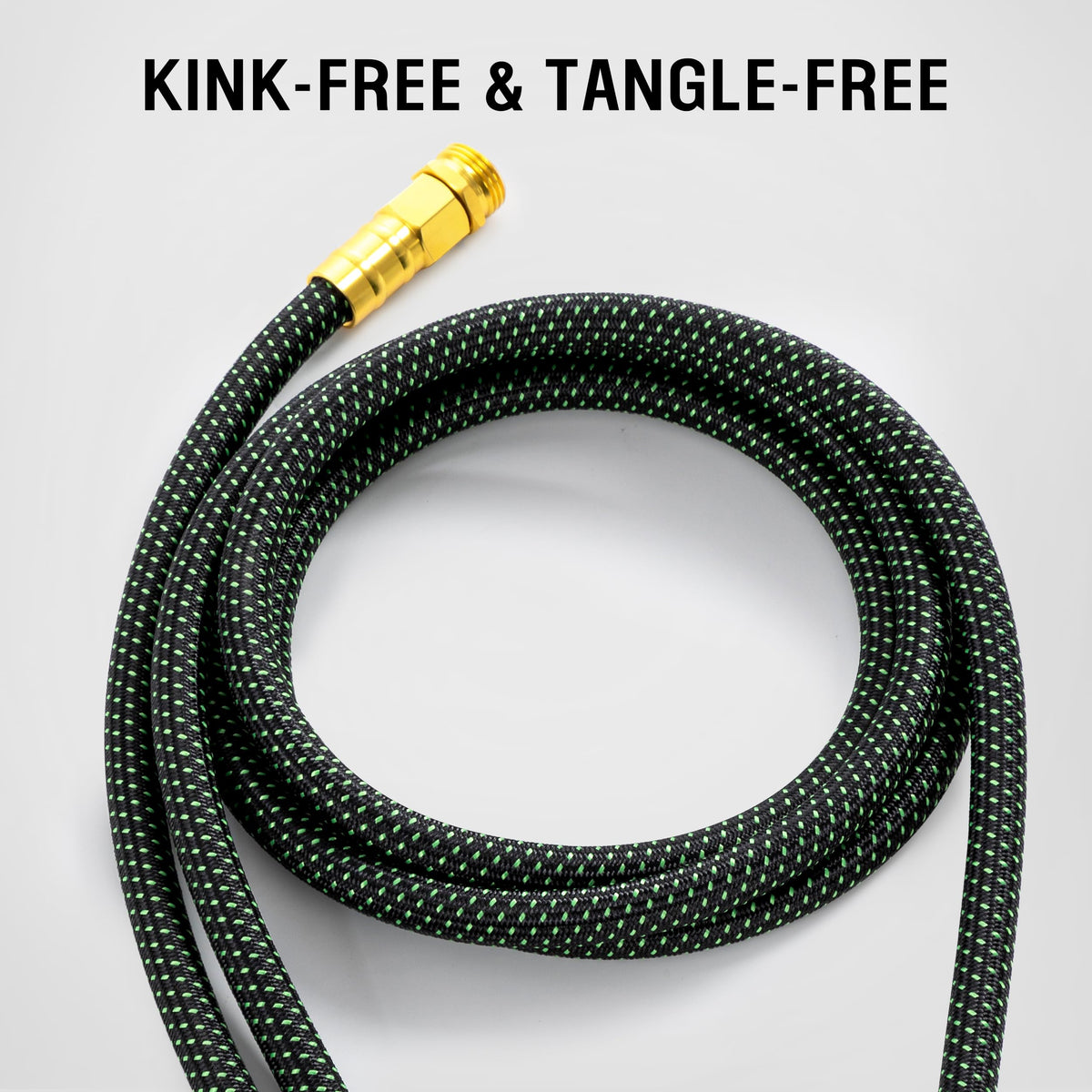 HBlife 25ft garden hose 3-layer construction resists punctures and wear.