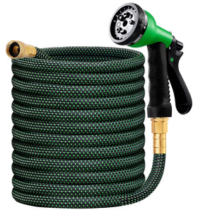 HBlife 75ft garden hose rolled for easy storage and portability.