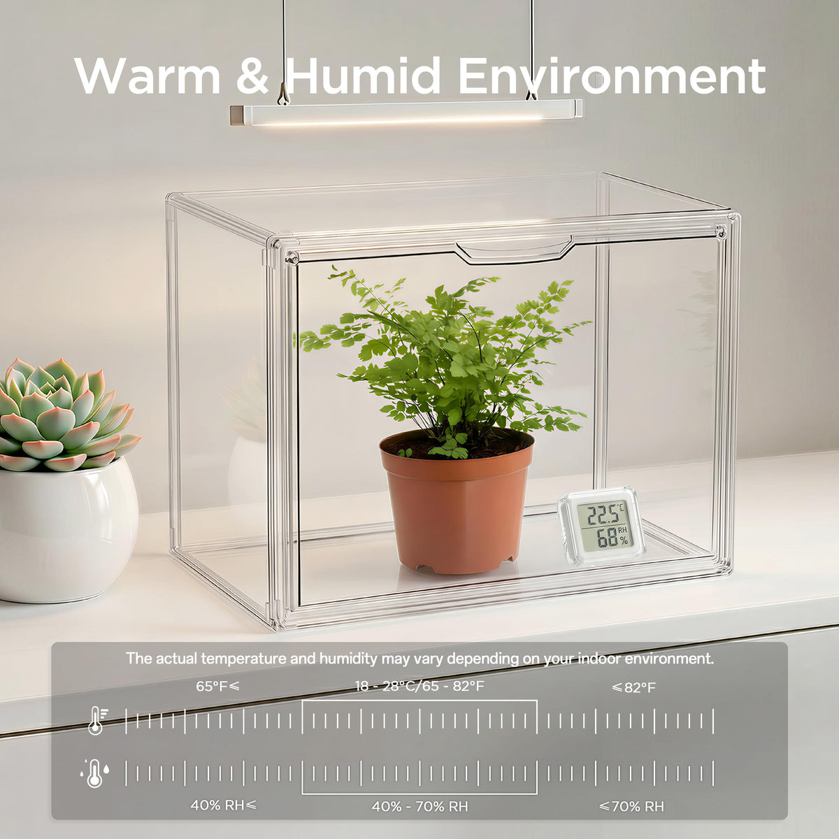 Compact 14.1 by 8.6 by 10.6 inches fits narrow spaces.