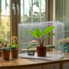 Two-pack provides versatile placement on balconies or windowsills.