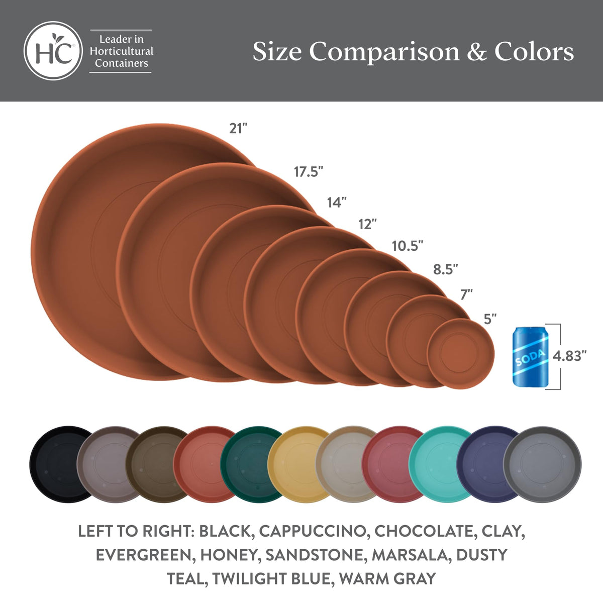 The HC Companies Round Prima saucer built in Ohio supports local manufacturing.