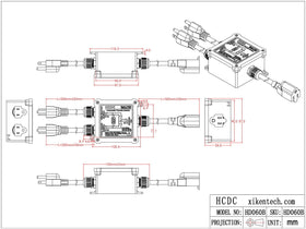 HCDC ATS 19-inch cables set shows neat installation for inputs and output.