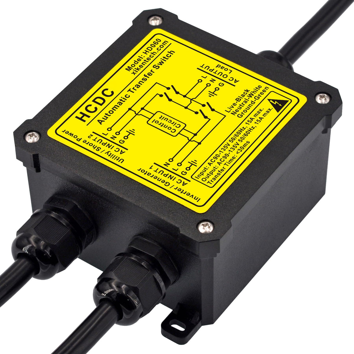 HCDC ATS internal high-power SPST relays illustrate reliable switching.