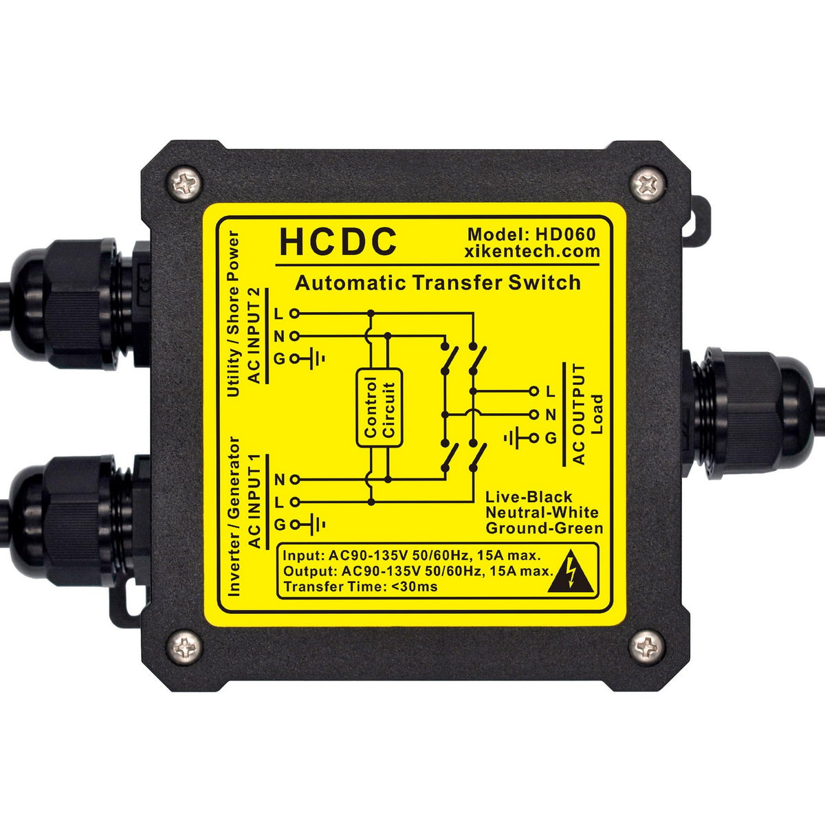HCDC ATS IP68 waterproof enclosure demonstrates indoor-outdoor versatility.