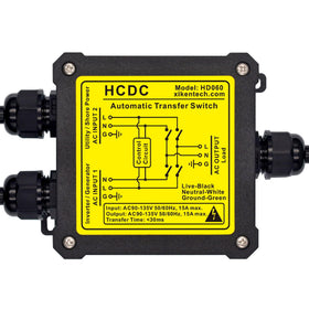 HCDC ATS IP68 waterproof enclosure demonstrates indoor-outdoor versatility.