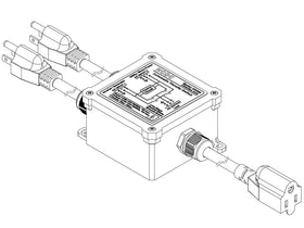 HCDC US NEMA 5-15P input plug enables standard power connection.
