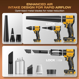 Ultra-lightweight leaf blower ideal for seniors and DIY enthusiasts.