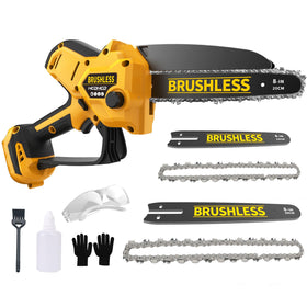 HCDHCD mini chainsaw with brushless 1000W for quick cutting tasks.