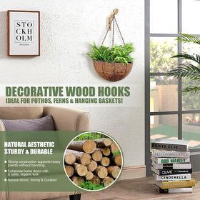 HCDHAKN wave-shaped hook pairs nicely with baskets and lanterns for elegant walls