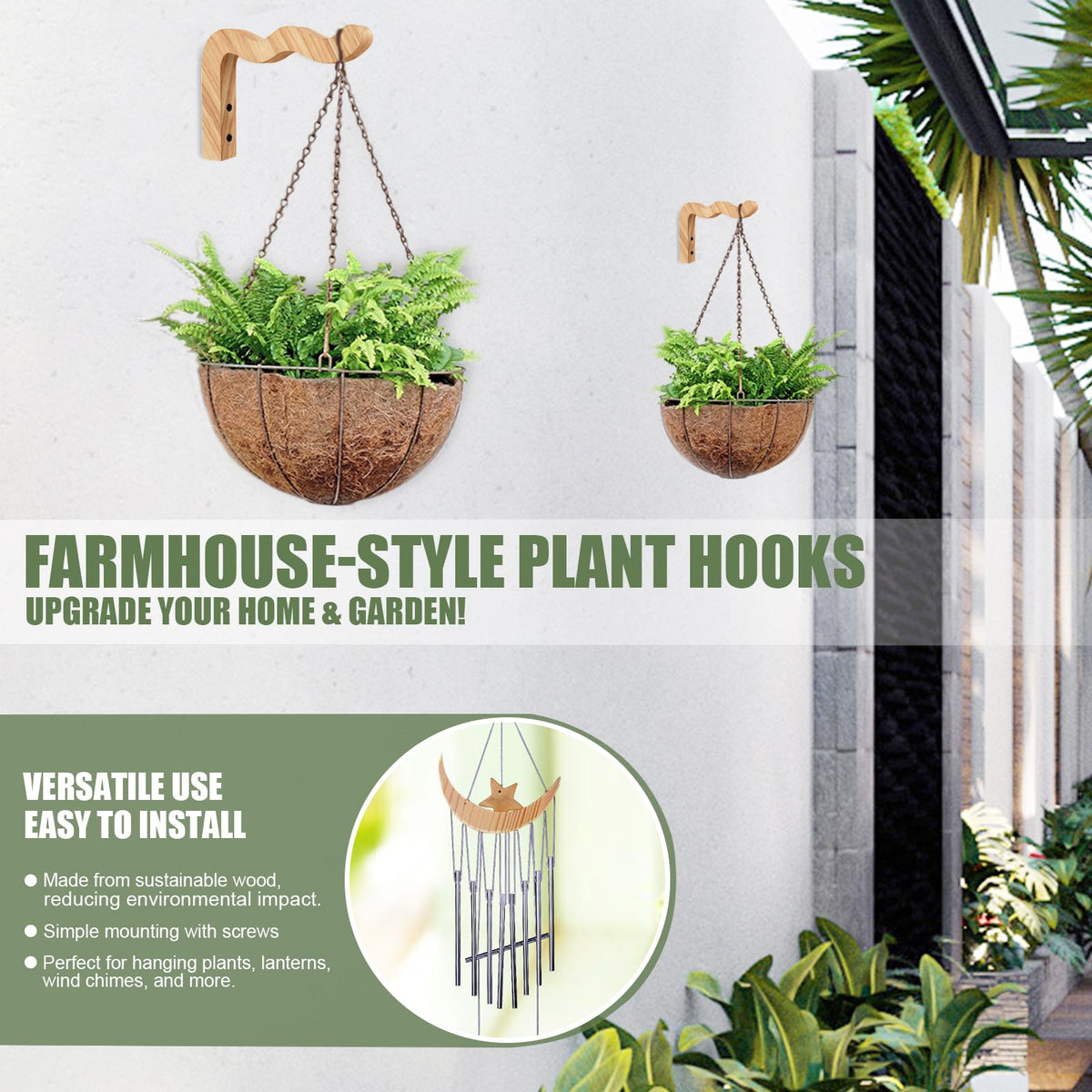 HCDHAKN two-pack saves space by stabilizing pots and decor on walls