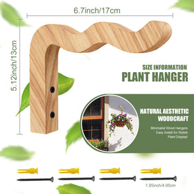 HCDHAKN wooden-wall planter bracket emphasizes sturdy support for lightweight pots