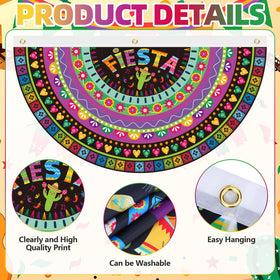 HCEWSBFD Multicolor patterns create an authentic party backdrop.