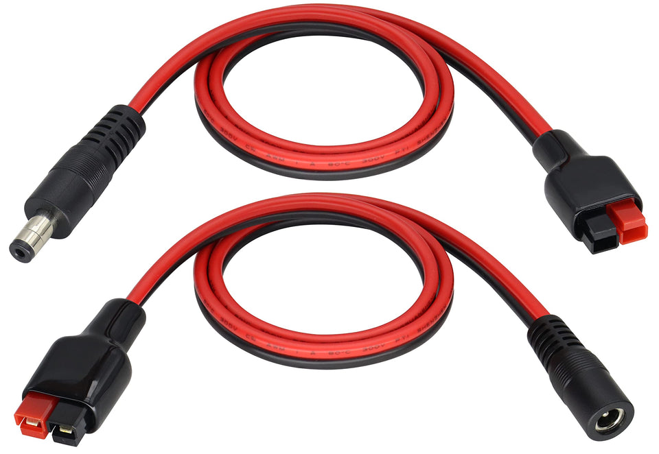HCFeng Anderson connector with red positive lead for high-amp solar connections.
