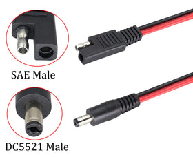 HCFeng DC adapter 6.5x3.0mm tip for solar and battery connections.
