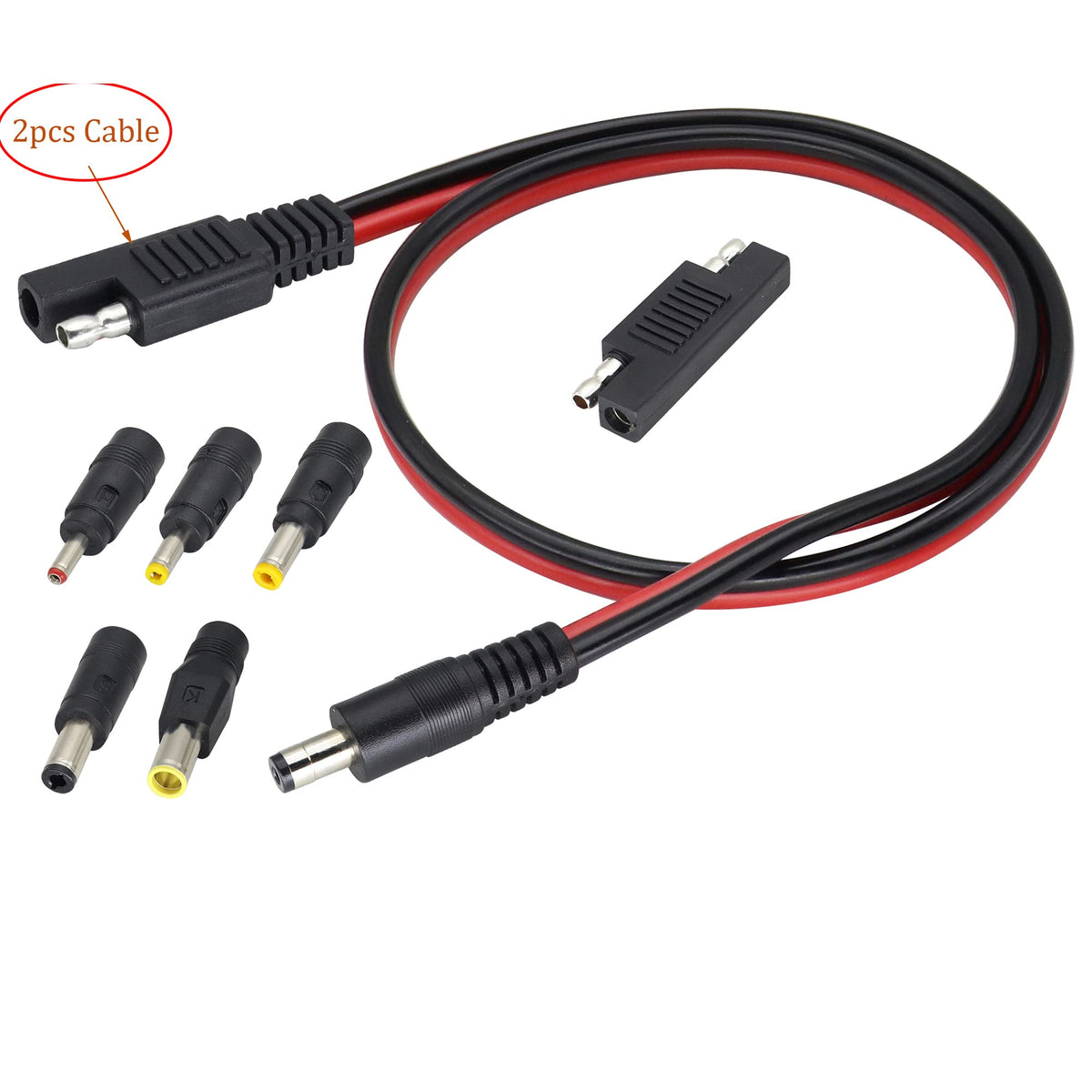 HCFeng SAE to DC bundle showcasing included adapters.