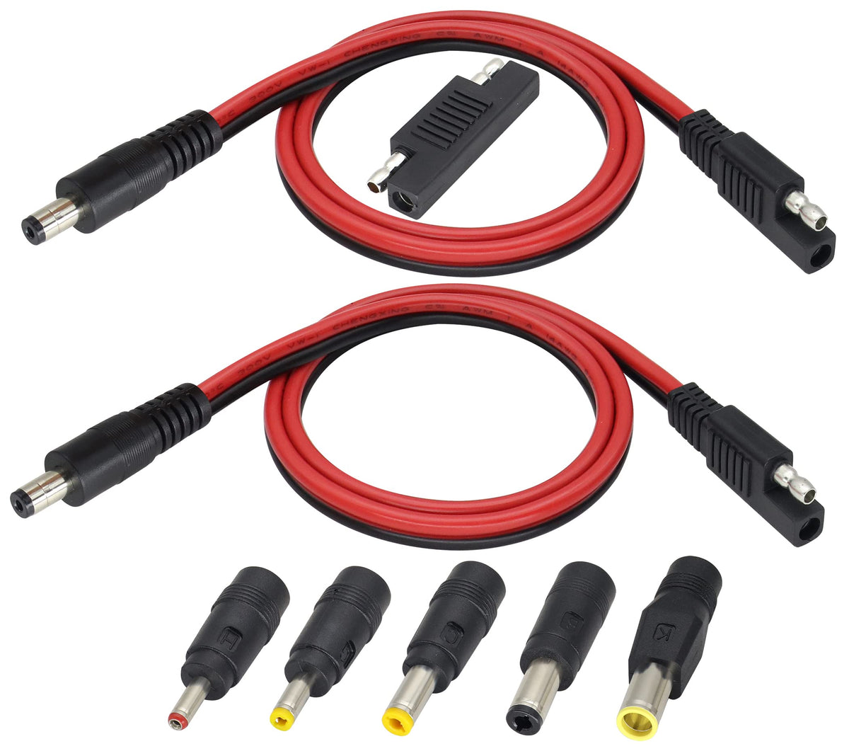 HCFeng SAE to DC cable 2ft length for efficient power transfer.