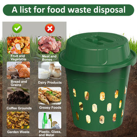 HCGADON animal-proof rotating latch lid keeps wildlife out of the compost.