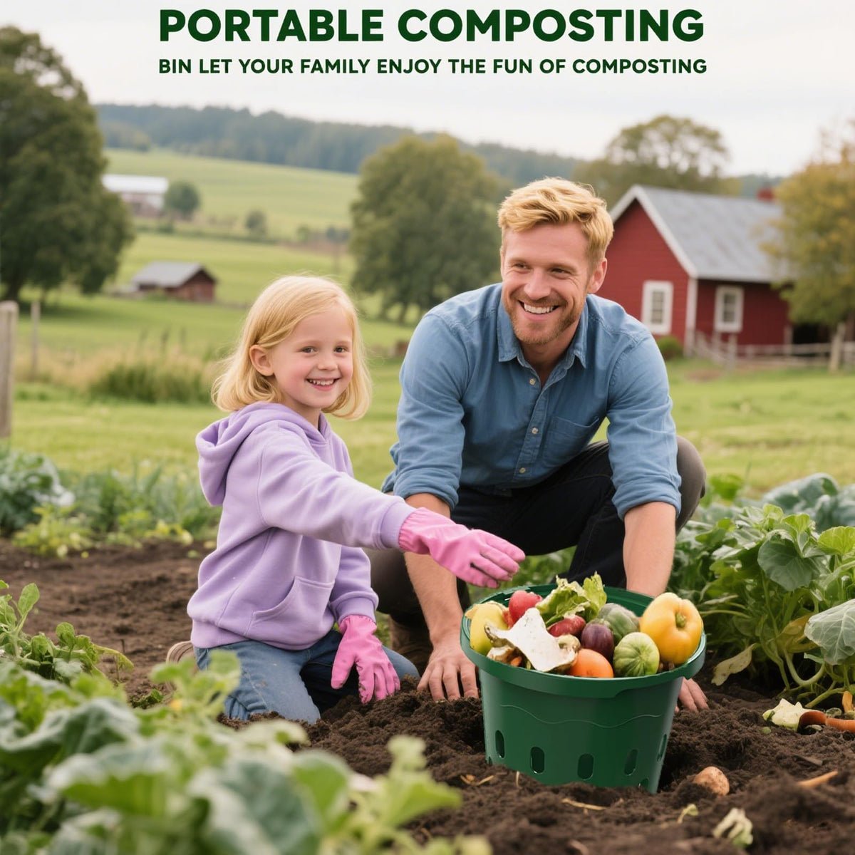HCGADON compact 8L worm bin for small households' daily scraps.