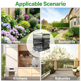 HCGADON continuous-composting setup supports steady harvest cycles.