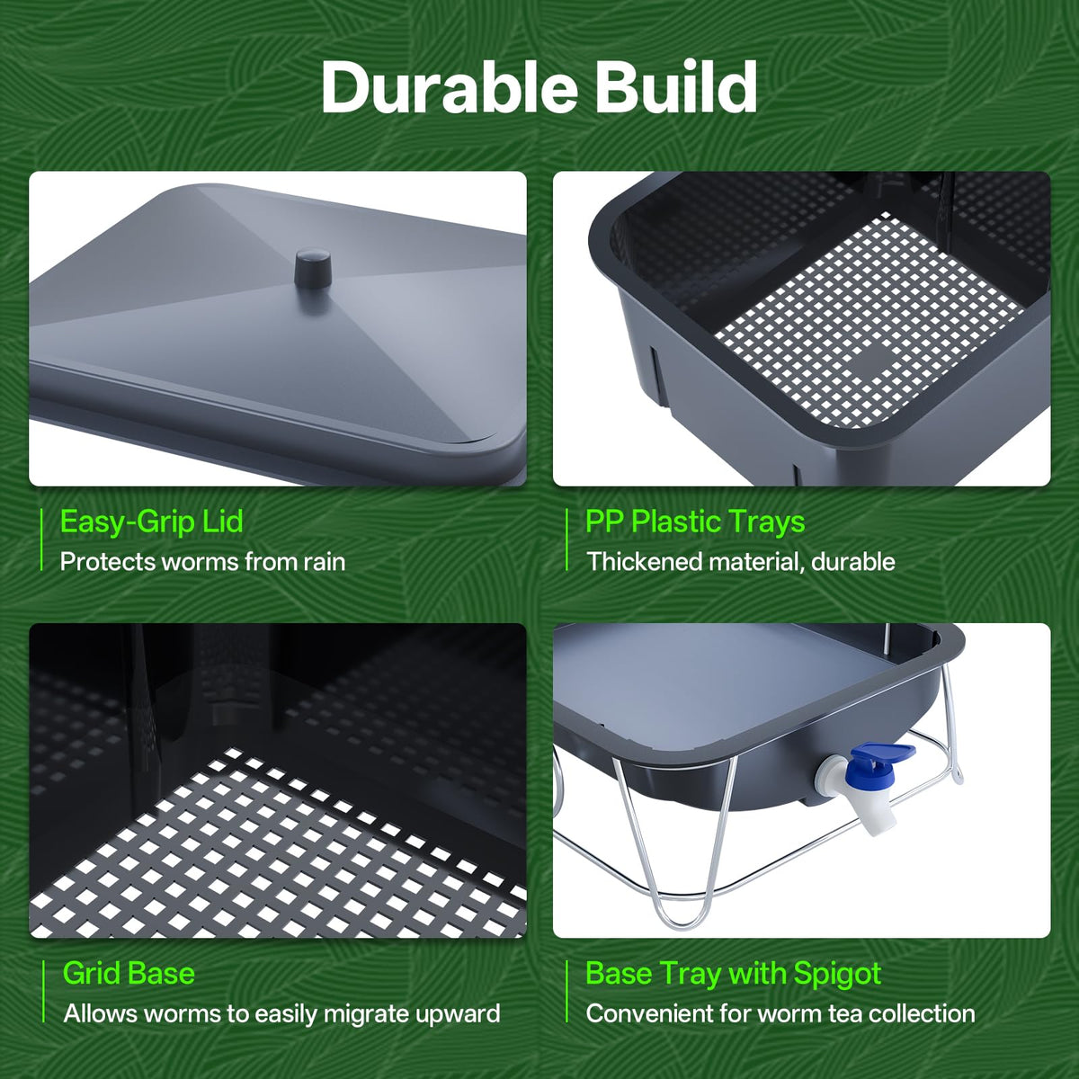 HCGADON indoor-outdoor compost bin suits kitchens, balconies, and gardens.