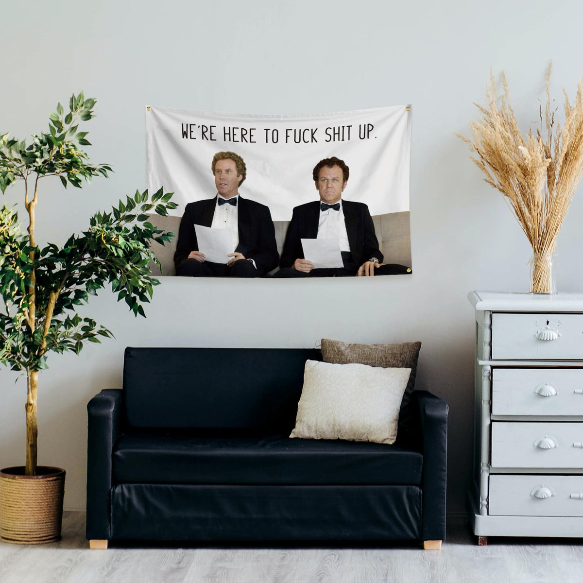 HCKHPH polyester material with bright colors enhances dorm or man cave decor.