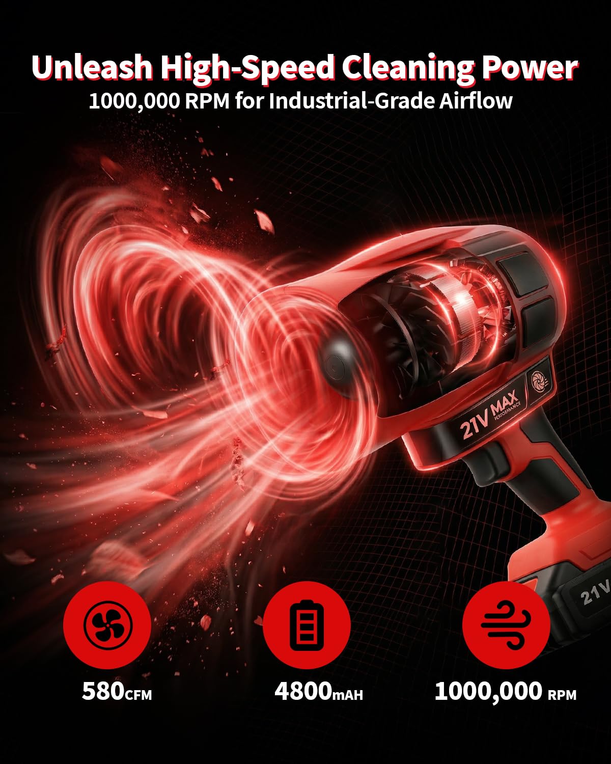 HCPPKZL Power Leaf Blower variable-speed control for debris management
