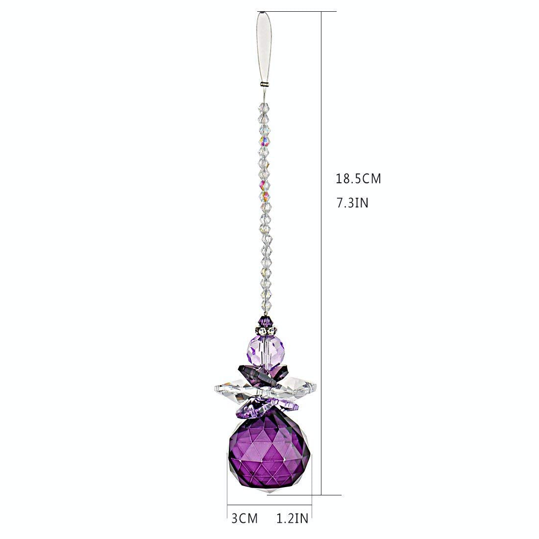 H&D crystal angel ornament for chandeliers or walls adds light play.
