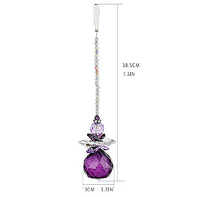 H&D crystal angel ornament for chandeliers or walls adds light play.
