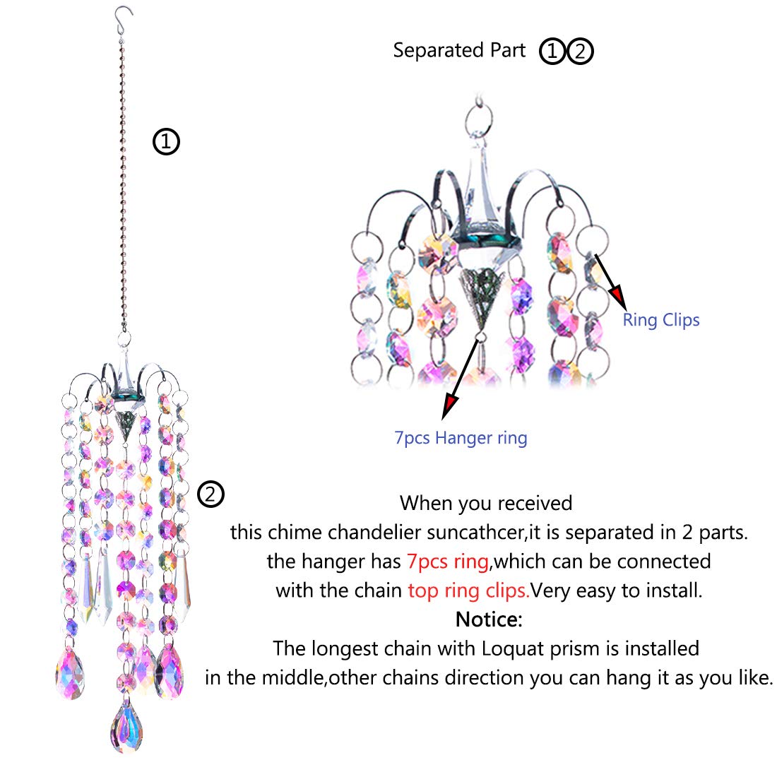 H&D HYALINE & DORA acrylic center strengthens the hanging pendant.