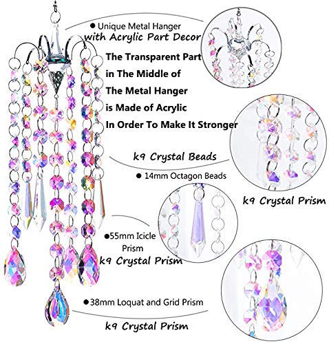 H&D HYALINE & DORA crystal prisms hanging suncatcher enhances sunlight and mood.