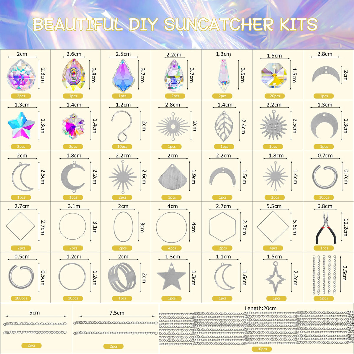 H&D Hyaline & Dora crystal prisms varieties sparkling in light