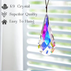 H&D AB-color crystal suncatcher pendant adds elegant rainbow glow to a window.