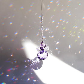 H&D feng shui crystal angel pendant brightens spaces with rainbow reflections.