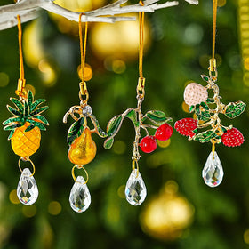 H and D Hyaline and Dora cherry crystal sun catcher adds cheerful color to walls