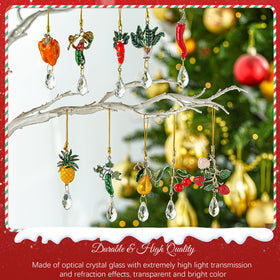 H and D Hyaline and Dora fruit crystal sun catcher set offers versatile holiday decor options