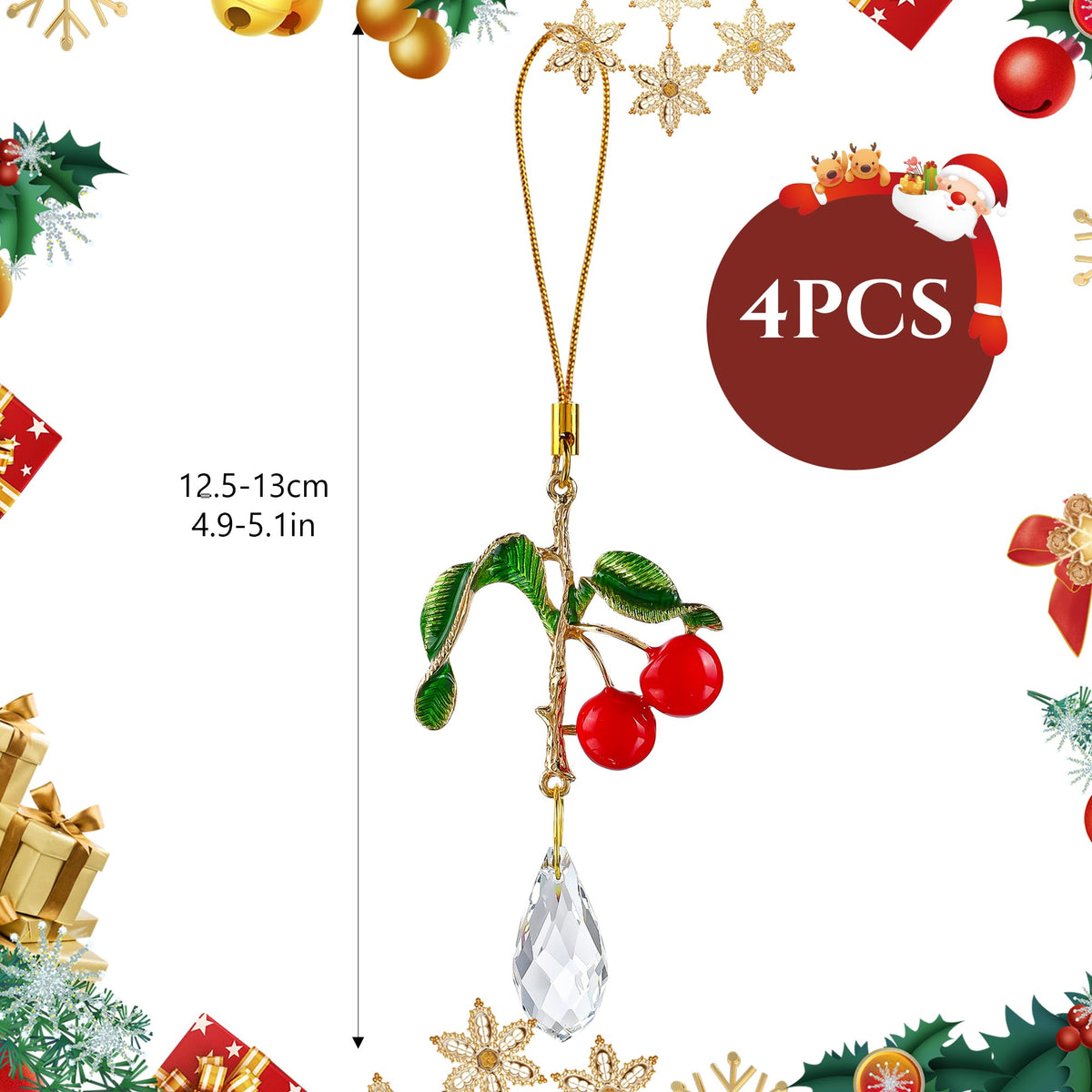 H and D Hyaline and Dora pear crystal sun catcher closeup captures prismatic light