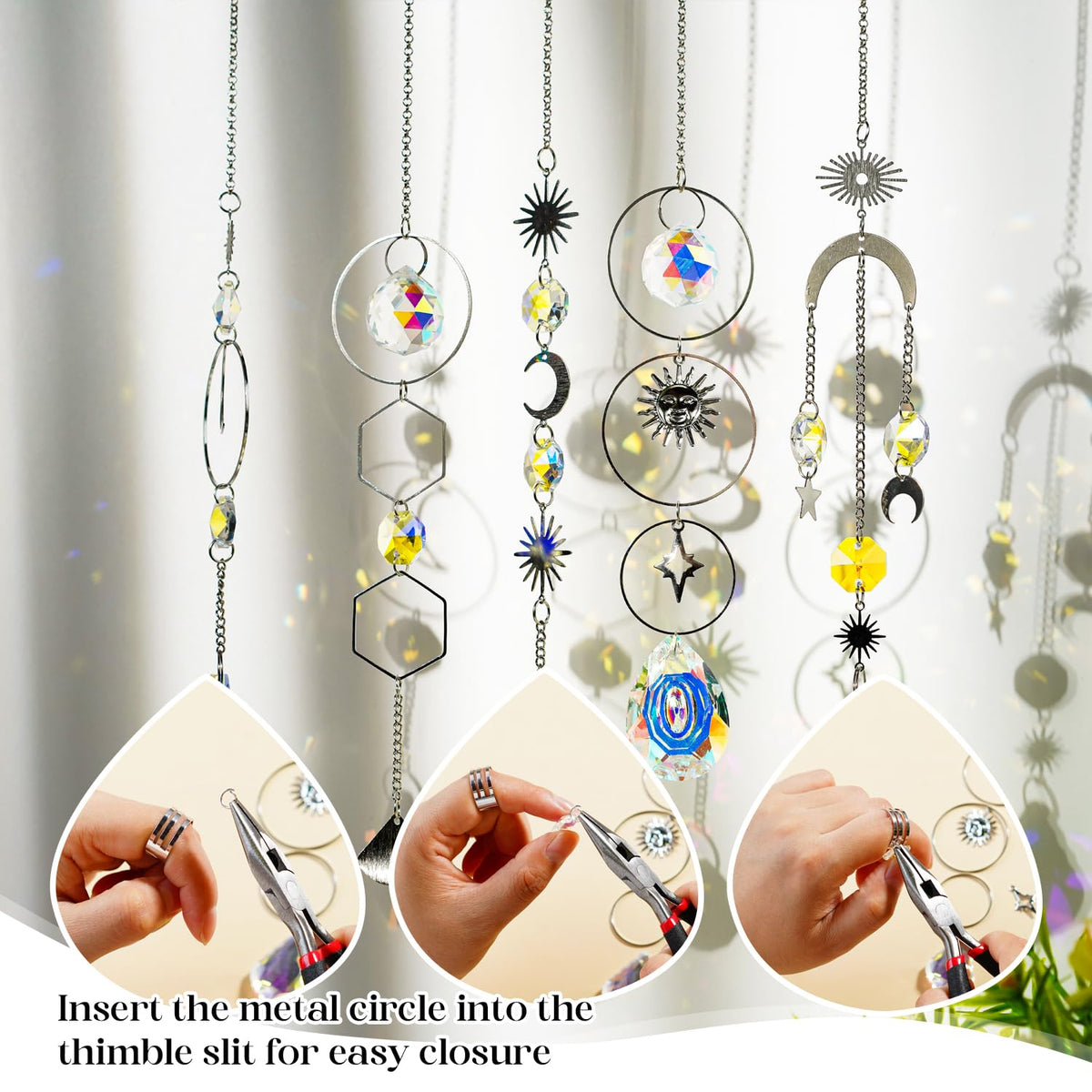 H&D Hyaline & Dora octagonal crystal beads for window accents