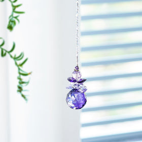 H&D crystal angel pendant brings elegant sparkle to windows or shelves.