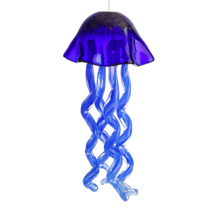 H&D Hyaline & Dora 20-inch royal blue jellyfish wind chime brightens outdoor spaces