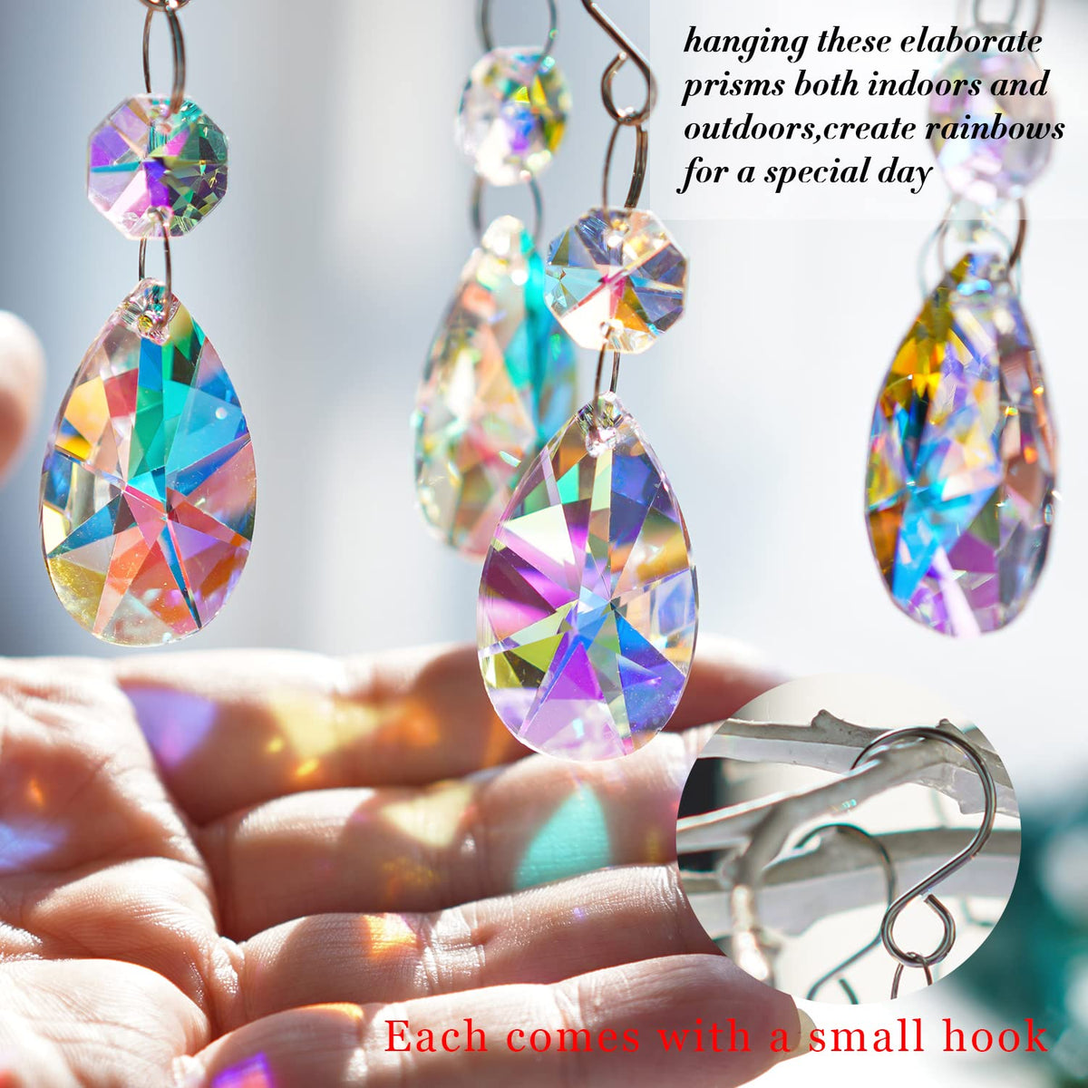 HD Hyaline Dora AB color crystal beads catching rainbow light