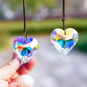 Crystal heart prism for chandeliers 50mm by H&D HYALINE & DORA