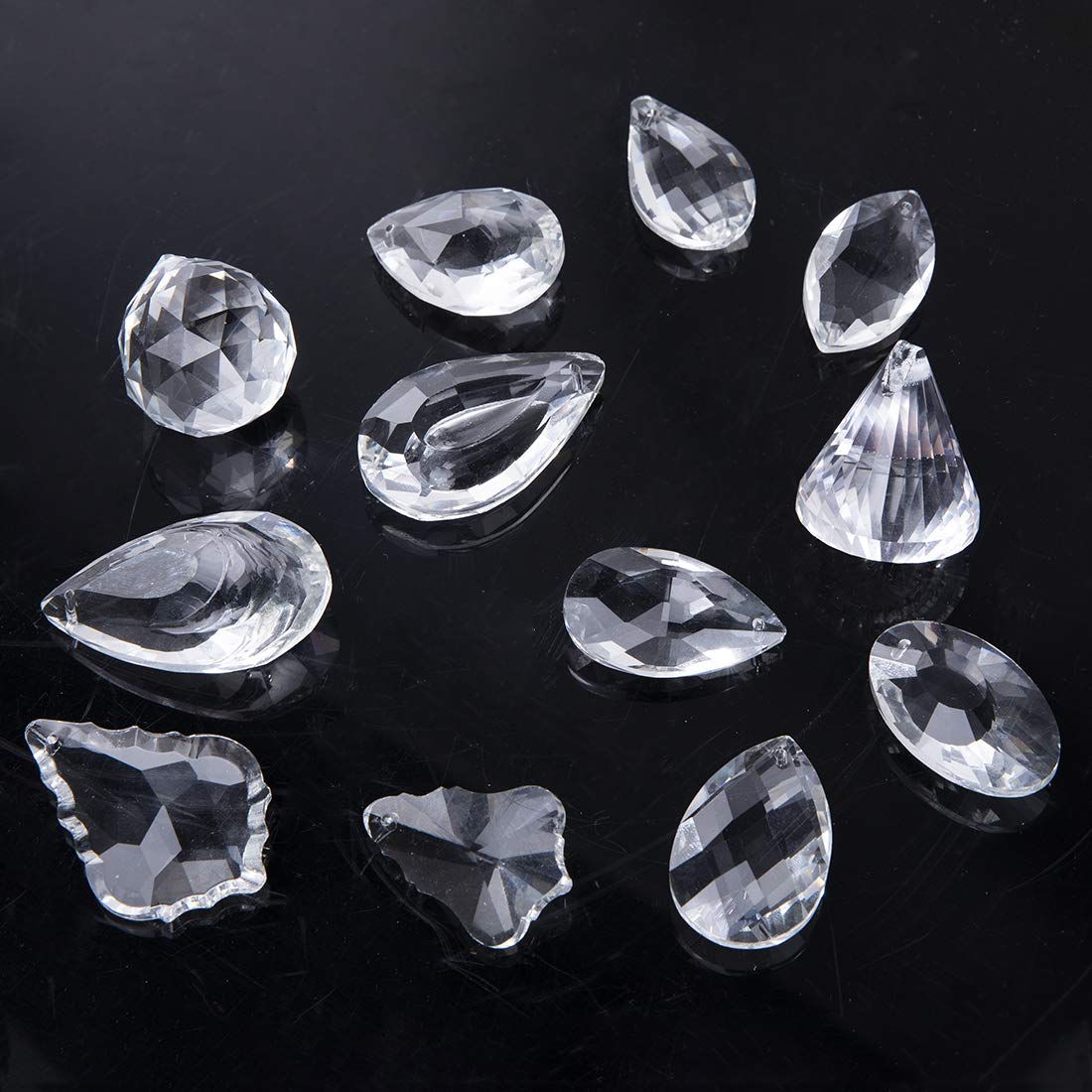 H&D Hyaline & Dora cone prism drops create playful beams of color.