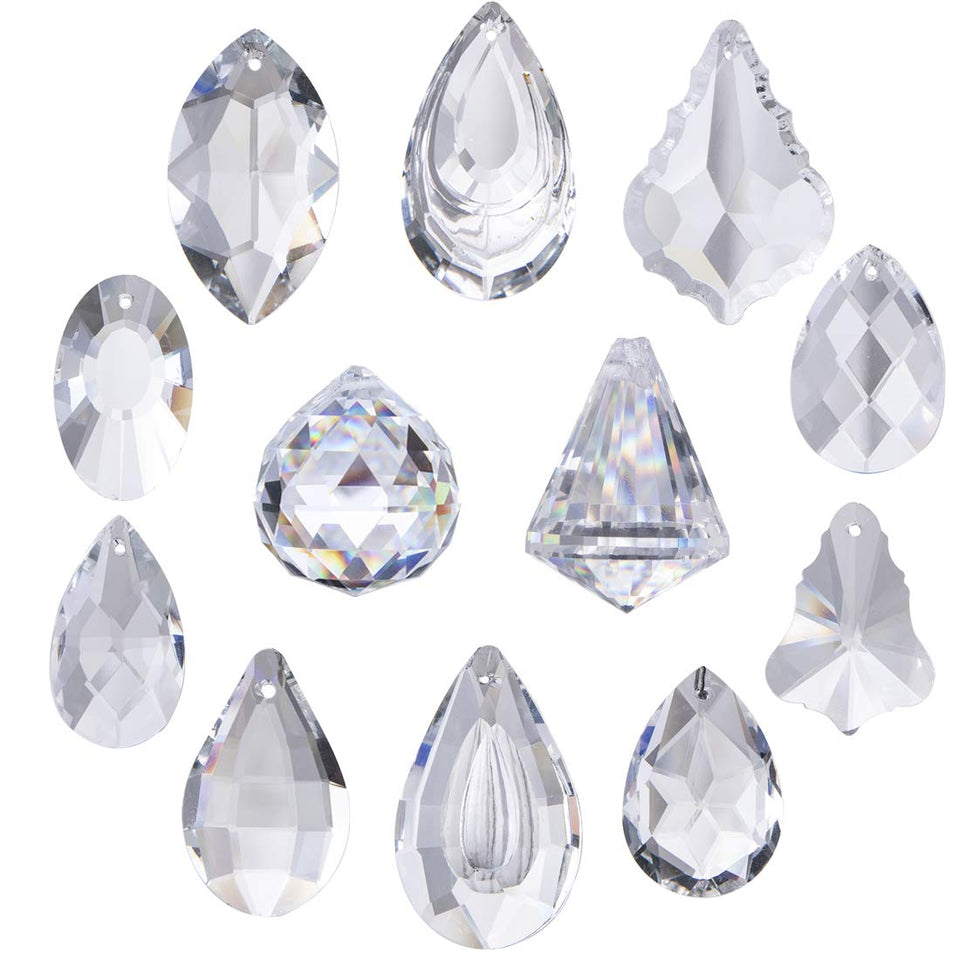 H&D Hyaline & Dora crystal ball pendant sparkles in sunlight, casting colorful rainbows.