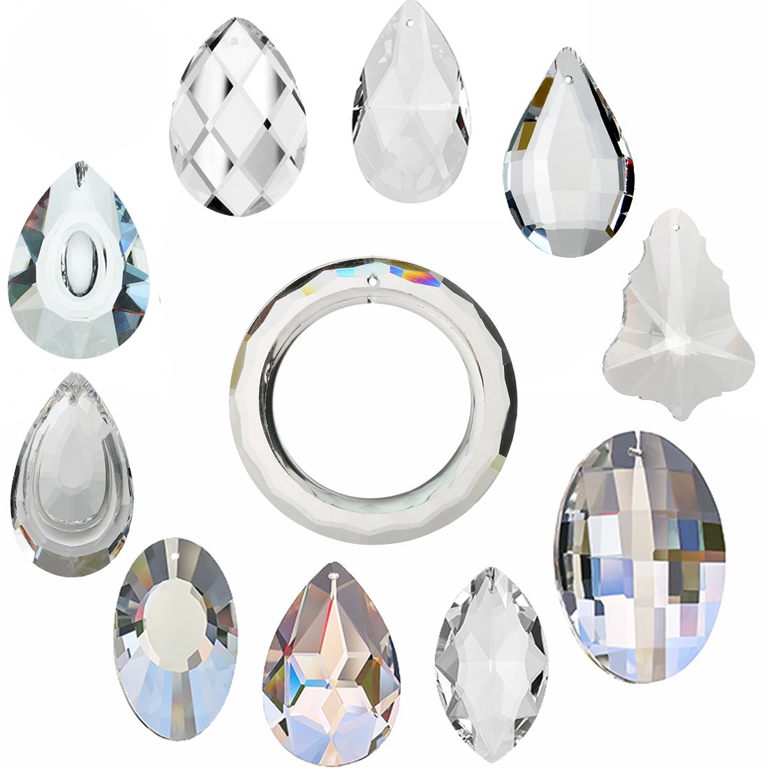 H&D HYALINE & DORA clear crystal pendant captures sunlight to cast rainbows