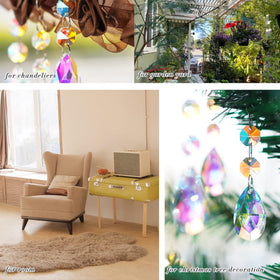 HD Hyaline & Dora crystal strands suit chandeliers, lamps, and decor.