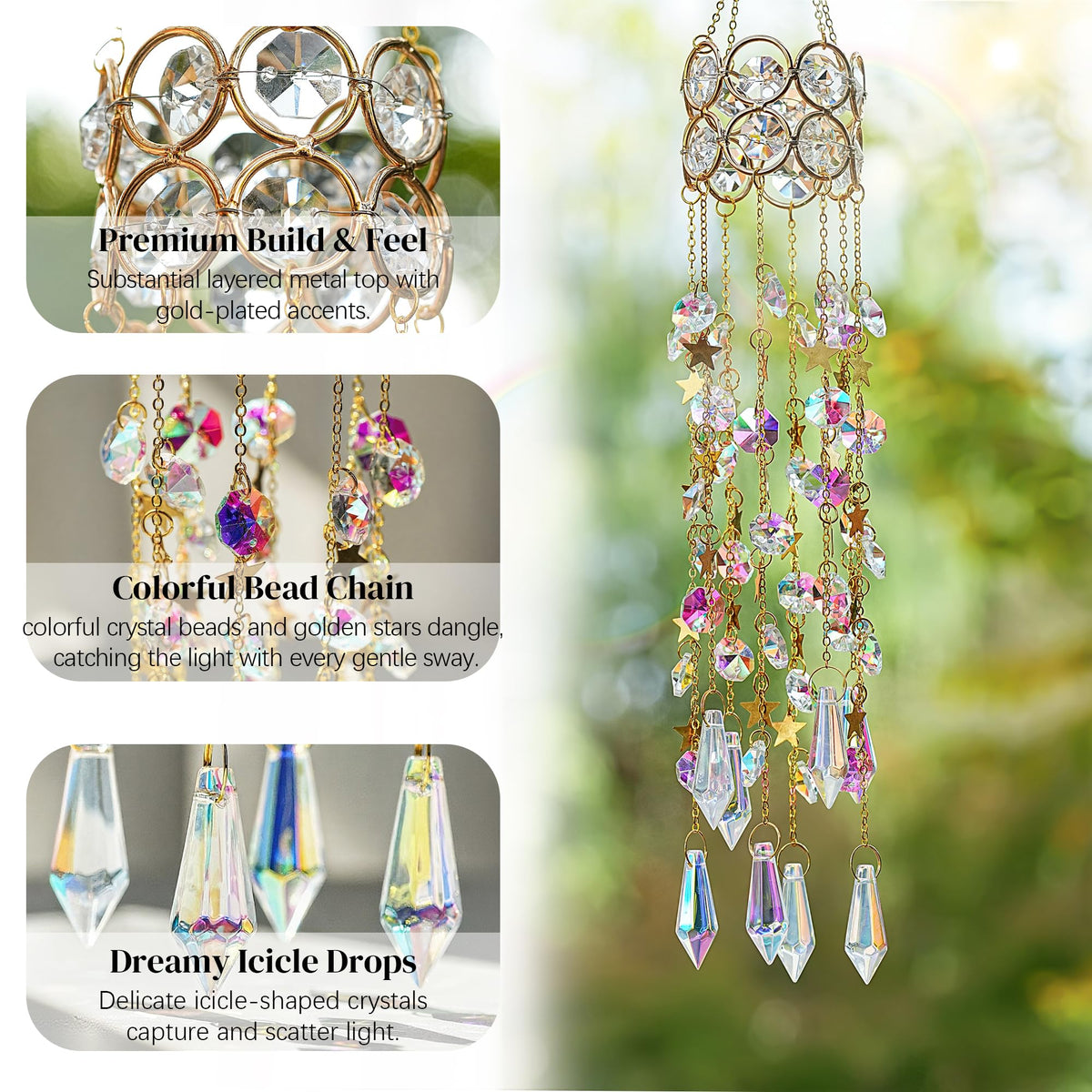 H&D HYALINE & DORA crystal sun catcher box showcases shimmer