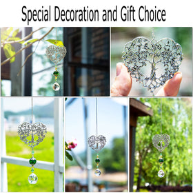 H&D Hyaline & Dora crystal suncatcher hangs in garden for colorful rainbow displays