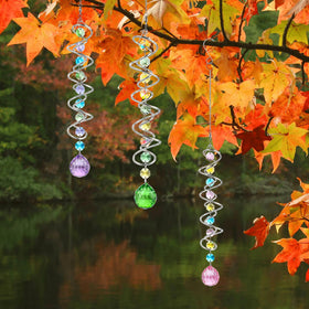 HD Hyaline & Dora crystal wind spinner adds calming, colorful light to spaces