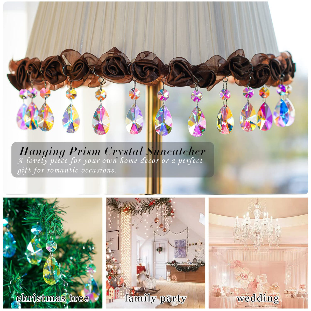 HD Hyaline Dora glass crystal prisms for DIY jewelry projects