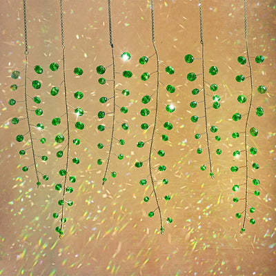 H&D HYALINE & DORA green crystal suncatchers brighten windows with sparkling color